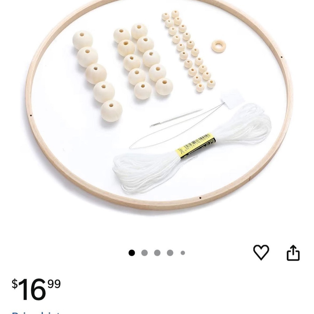 Wooden mobile DIY Hoop - Picture 2 of 3